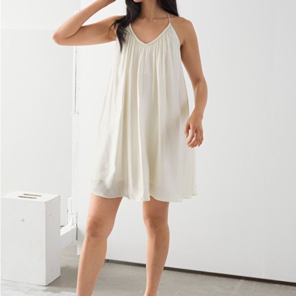 & Other Stories voluminous mini dress, small